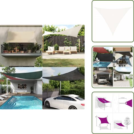 The Living Store Toldo de vela blanco HDPE 160 g/m² 3x3x4,2 m - Sombrilla HDPE