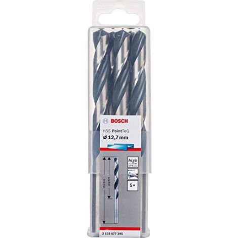 Bosch 5x HSS PointTeQ DIN 338 12,7 x 101 x 151 mm - 2608577295