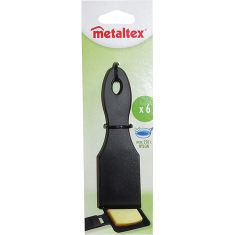 Lot de 6 spatules à raclette en nylon - METALTEX