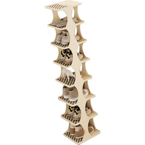 Étagère à chaussures verticale à plusieurs niveaux, gain de place, idéale pour la maison, les dortoirs, les entrées et les placards.