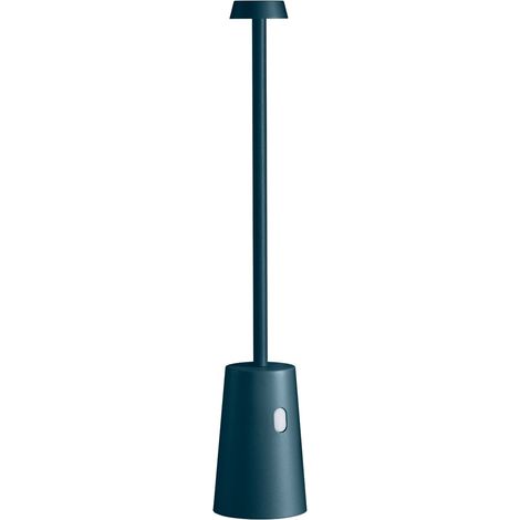 Lampada da tavolo led ricaricabile IP54 mod. Tag colore blu petrolio
