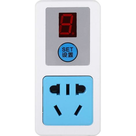 Interruptor temporizador digital LCD multifuncional con enchufe europeo (9 horas) (1/5)