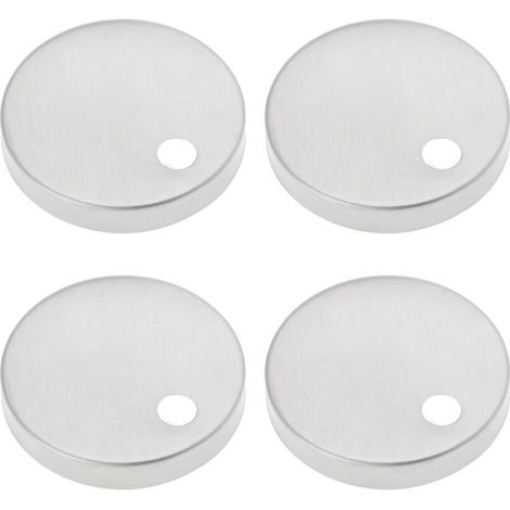 4 Pièces Couvercle Charnière Siège Toilette 55mm Diamètre Fixations Charnière Siège Toilette Couvre en Acier Inoxydable Couvertures Décoratives Fixation Supérieure Cuvette Toilette Argent (1/5)
