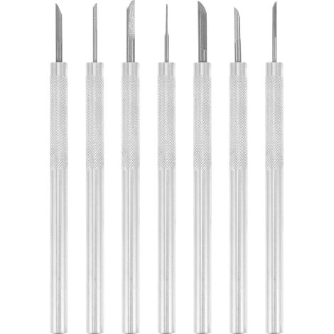 Outils de Sculpture Couteaux de Gravure Professionnels Ensemble de 7 en Alliage D'aluminium pour Bois pour DIY et Réparation à Domicile (1/5)
