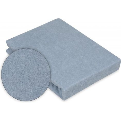 Drap Housse - Éponge Avec Élastique - Pour Matelas 90x200 Cm - Gris Foncé - 1 Pièce (1/5)