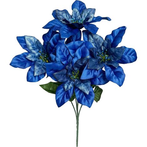 Fleur Artificielle - Guirlande Florale à Paillettes - Décoration de Table Maison Fêtes et DIY - Lot de 4 5 ou 7 Têtes - Réutilisable (1/5)