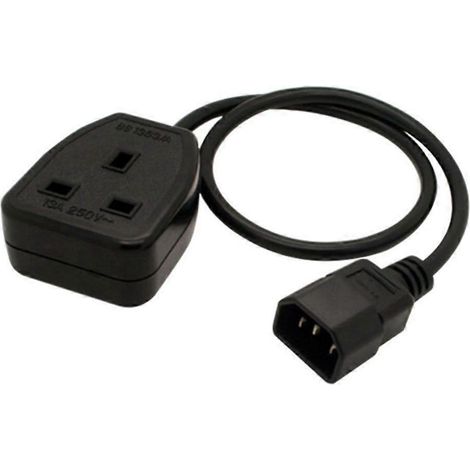 Câble adaptateur secteur IEC C14 mâle/femelle de qualité (1/4)