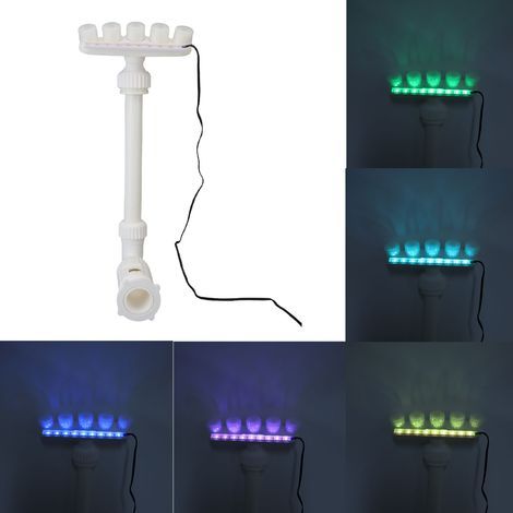 Fontaine de piscine à énergie solaire, arroseur coloré RGB avec télécommande, application pour étang souterrain (1/5)