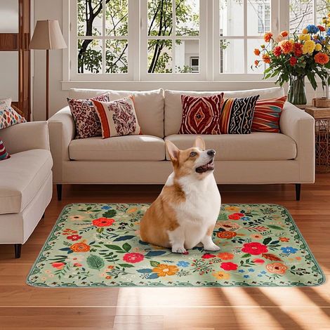 2 Tapis Lavables pour Chien,102x66cm,Tapis pour Chiot Imprégné de Phéromone (1/5)