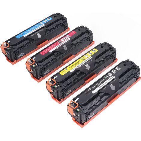 Lot de 4 cartouches de toner de remplacement pour imprimante HP Color LaserJet CP1215, CP1518ni, CM1312nfi, CM1312, CP1515n, CP1525nw et M251 (1/5)