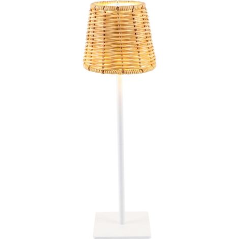 Lampe de table en rotin, bohème tissée à la main avec gradation 3 (1/5)