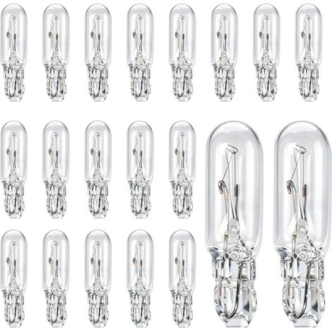 20 Pcs Ampoules T5 12V 1,2W W1.2W Incandescentes pour Tableau de Bord