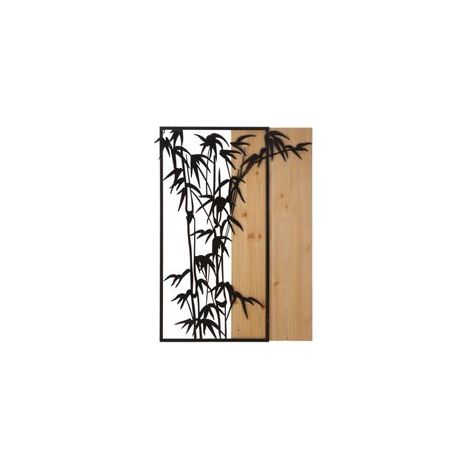 Panneau mural en bambou, fer et bois 58x2x80 (1/5)