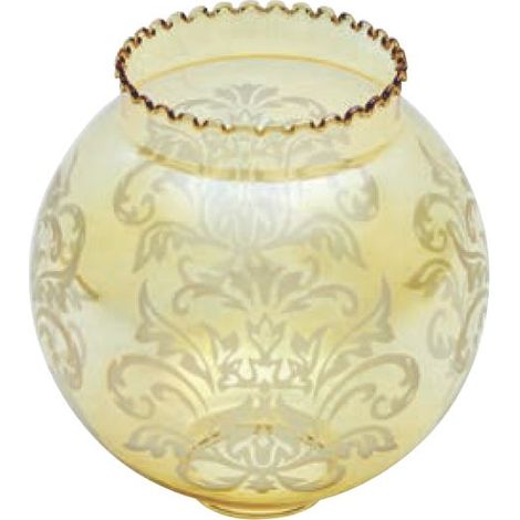 Paralume in vetro AMBRA a due bocche 14cm bocca 5cm