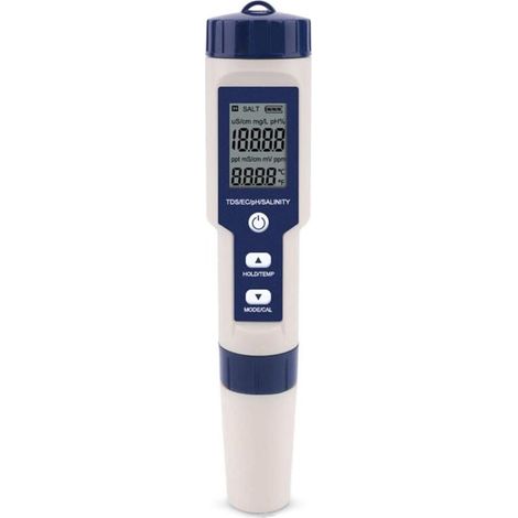 Pool-Salztester, 5-in-1 digitaler Meerwasser-Salztester, wasserdichtes Testset (1/5)