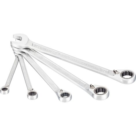Jeu de clés à cliquet à douilles 606/5, 5 pièces, SW 8-19 mm, à changement rapide (1/4)