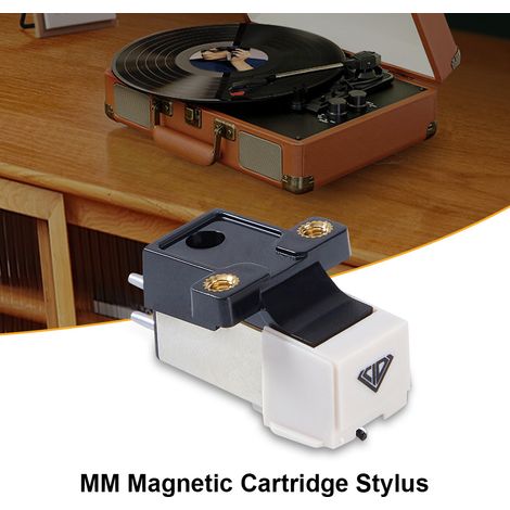 Cellule magnétique de remplacement universelle de haute précision pour platine vinyle, avec stylet conique en diamant. (1/2)