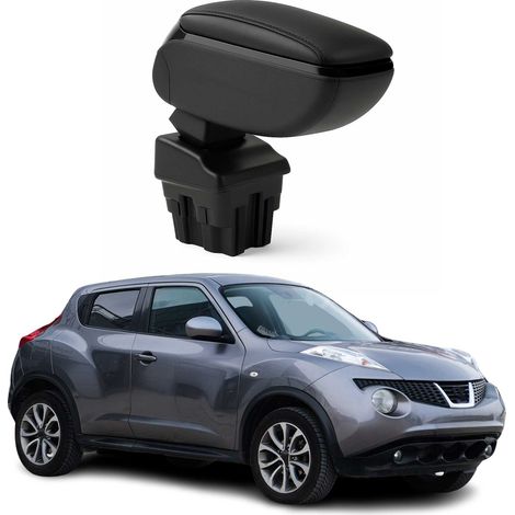 OMAC Accoudoir pour Nissan Juke 2011-2019 - Snap-On - ABS + Simili Cuir - Aucune Perçage ou Installation - Installation Facile Noir (1/5)