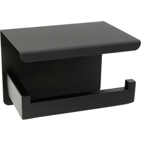Distributeur papier WC avec étagère LOFT-GAME noir mat - Noir