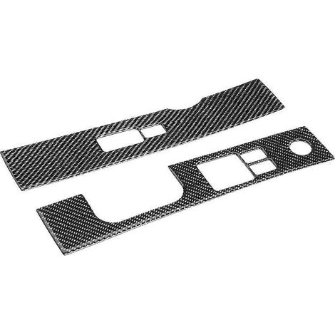 2 Stück Abdeckungen für Fensterheberschalter aus Kohlefaser, passend für Nissan 350Z 2006-2009