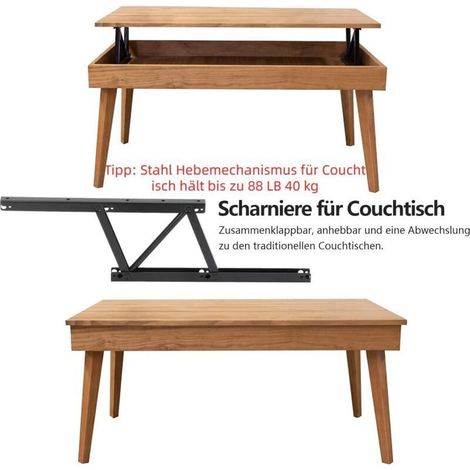 ALLIANDIS1 paire de charnières de table basse,Mécanisme de levage pliable,Charnières à ressort,Pression atmosphérique,Charnières multi-fonctions,Charnières de