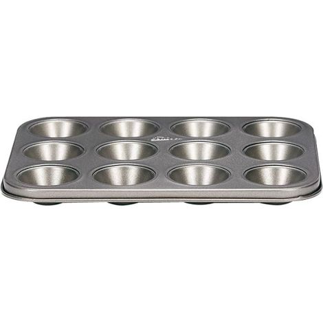 Teglia per muffin Patisse Silver-Top da 12 tazze, 35 cm, in acciaio scandinavo