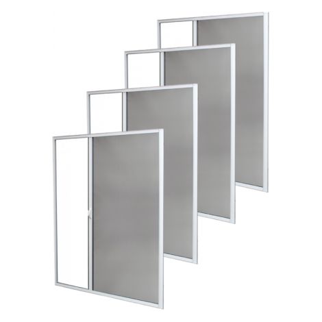 Volet Moustiquaire – Lot de 4 moustiquaires enroulables latérales H220 cm x L160 cm en aluminium blanc – Protection anti-insectes pour baies vitrées – Installation discrète (1/2)