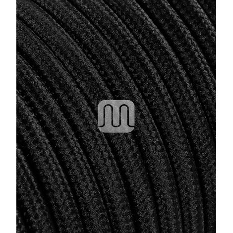 CAVO ELETTRICO IN TESSUTO TONDO H03V 2X0,75 MT10  NERO -25360