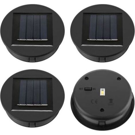 Lot de 4 lampes solaires de rechange - Panneau solaire - Lanterne de couvercle - Lampes solaires de rechange (1/4)