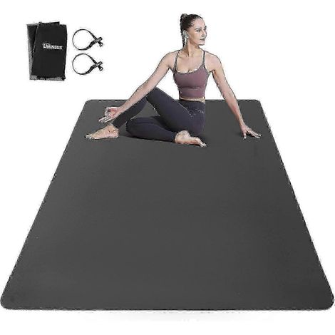 Extra breite, 6,35 mm dicke TPE-Fitness-Yogamatte für Heim-Fitnessstudio und Training – Rutschfeste, große Yogamatte für Damen und Herren (2025)