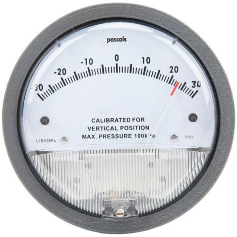 Manomètre différentiel, manomètre industriel 0 à 60 Pa, filetage femelle 1/8, plage de température -7 °C à 60 °C (1/4)