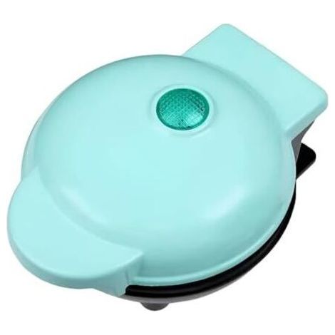 Mini Gaufrier,Machine à Gaufres Belges,Appareil à Gaufres Avec Revêtement Antiadhésif,Moule à Mini Gaufres,350W,pour Gaufres,Sandwichs et Diverses Préparations (Vert)-Muntra (1/5)