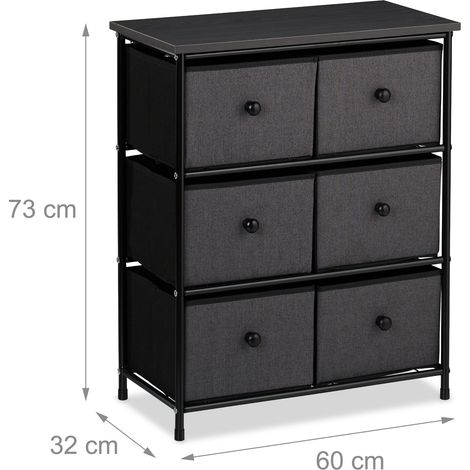 Cassettiera a 6 cassetti moderna pratica camera da letto soggiorno ingresso 73 x 60 x 32 cm in MDF bianco 130017120