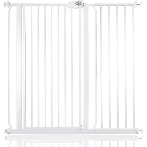 Bettacare Child and Pet Gate, 107.4cm - -115cm, White, Extra Tall Gate 104cm in Height, Pressure Fit Stair Gate