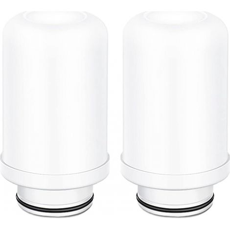 BEBUSINGOTO Wasserfilter-Ersatzkartuschen, Keramikfilter-Ersatz, Wasserhahn-Filtersystem, Aktivkohlefilter (2 Keramikfilterkartuschen) (1/5)