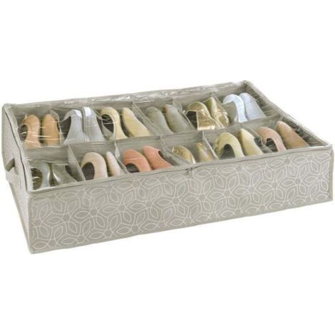 QORVA-Boîte range chaussure Billy - 12 Paires