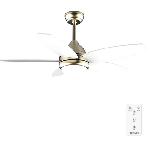 Cecotec Deckenventilator mit Licht EnergySilence Aero 4200 GoldWeißHolz