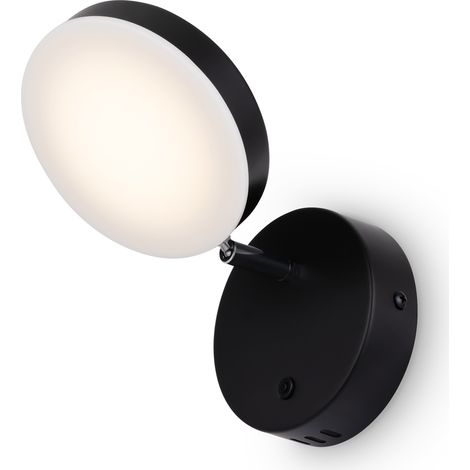 Applique rotonda minimal nera LED 6W 3000K Maytoni FAD (1/2)