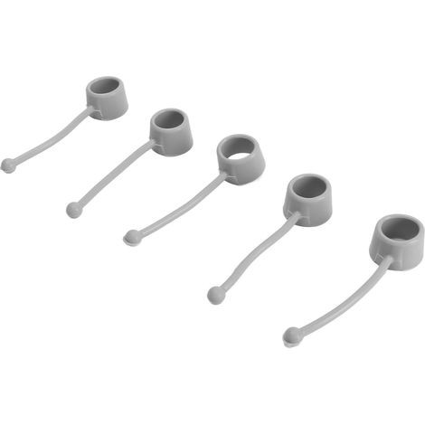 Lot de 5 embouts de renforcement des doigts 20LB, extenseur de force manuelle en silicone gris, accessoires d'entraînement de préhension (1/5)