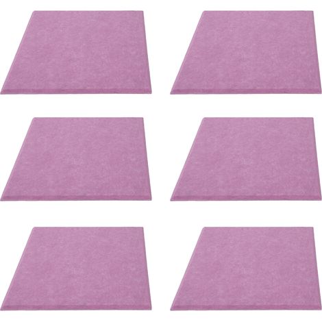 Panneau Acoustique 6 Pièces Épaissi Anti-Réverbération Isolation Phonique Mousse Absorbante Violet (1/5)