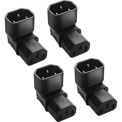 Câble Alimentation Coudé C14 à C13(90 degrés vers Le Haut) Matériau PVC, pour Ordinateurs, Baies PDU, Cuiseurs à Riz (1/5)