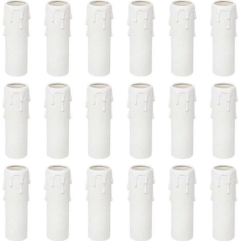 18 manchons pour bougies, tubes de 100 x 25 mm, cache-bougies pour décoration de sapin de Noël. (1/5)