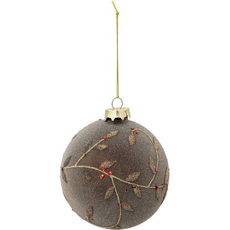 Adorno navideño de cristal 100mm oro escarchado - Atmosphera créateur d'intérieur