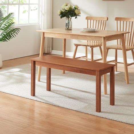 Panca da Tavolo Pranzo Trerunulu in Legno di Pino 100 x 35 x 45 cm - Effetto Noce [en.casa]