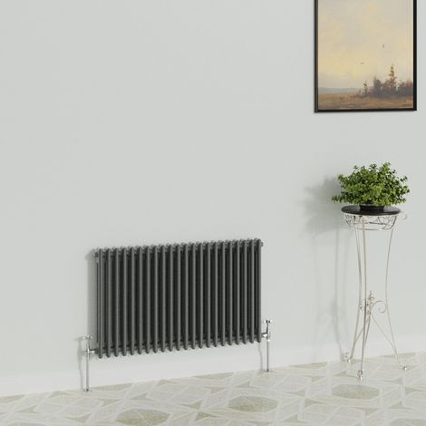 WarmeHaus Traditional Anthracite 2 Column Radiator 600x1010mm (1/5)