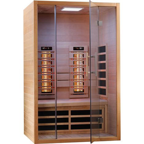 VITALhome Sunlight 120 Infrarotkabine mit Sunlight Infrarotstrahler ca. 120x105x190cm (1/5)