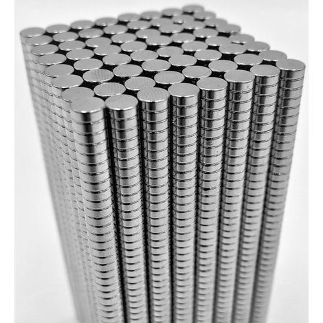 Superstarke Magnete – N50 – 5 x 2 mm – 50 Stück – Neodym – Kleine Magnete – Rund – Silber – Stark – Kühlschrankmagnete – Whiteboard-Magnete – Runde Magnete – Glänzend – Silberfarben (1/3)