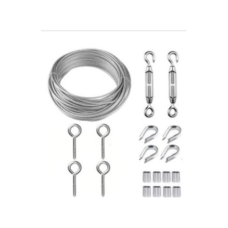 15M Kit de Câble Métallique,Câble en Acier Inoxydable Kit de Câbles en Acier Inoxydable,Câble Métallique Fixation,Câble Métallique en Acier Inoxydable,Câble Métallique - 14