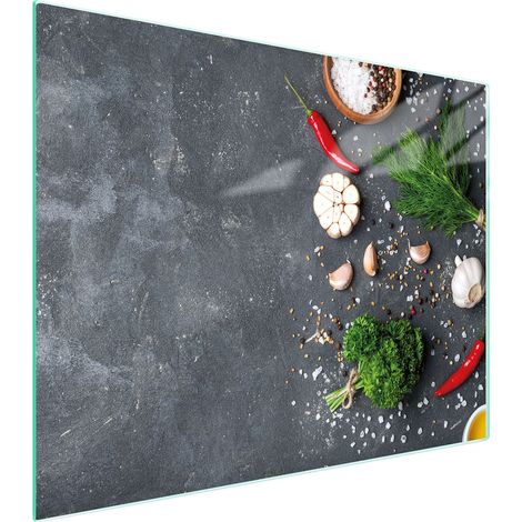 TAGLIERE IN VETRO 52x40 ARDESIA (1/5)