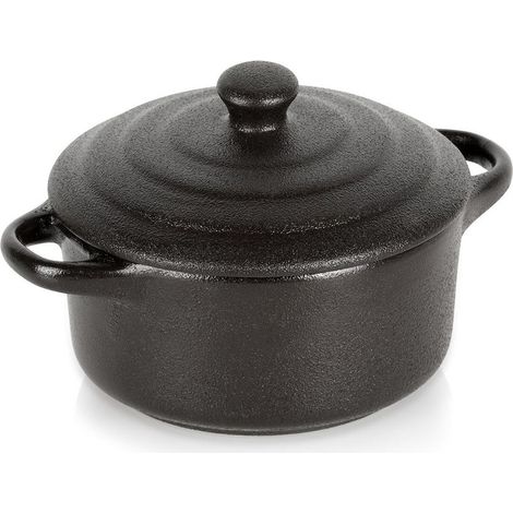 Plat de cuisson en porcelaine avec couvercle, capacité de 150 ml (1/5)